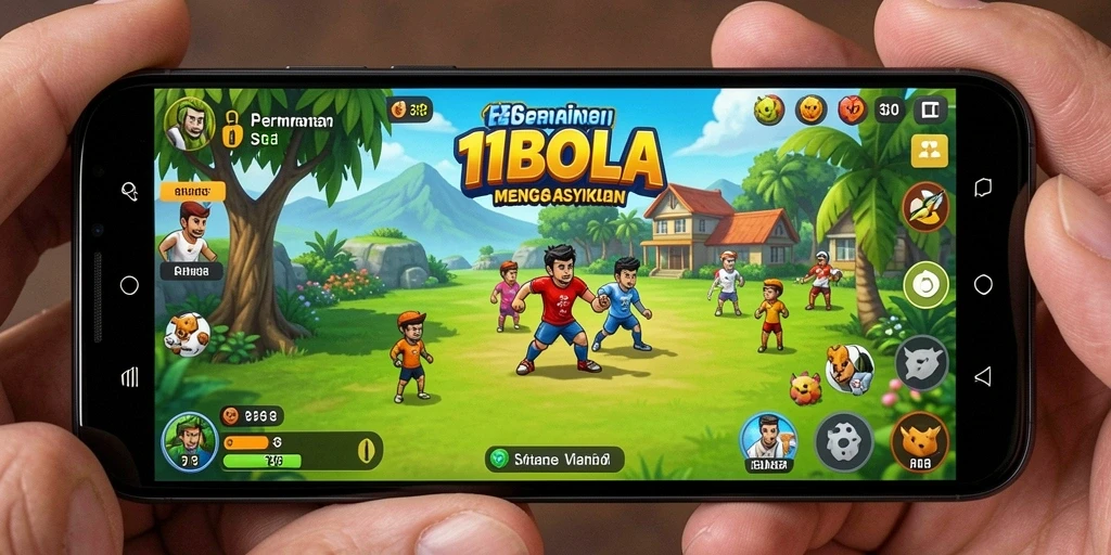 Tampilan permainan 11BOLA yang menyenangkan dan ceria.