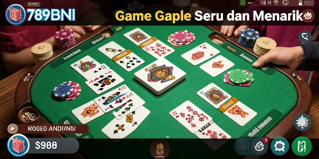 Tampilan gameplay seru dalam 789BNI dengan suasana Gaple yang mengasyikkan.