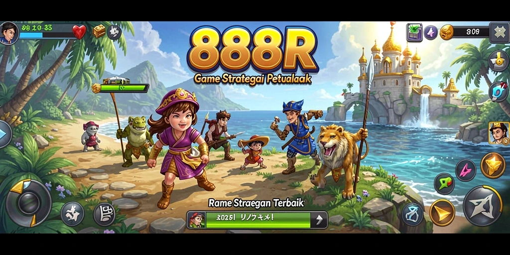 Tampilan gameplay menawan dengan strategi mendalam dalam 888R.