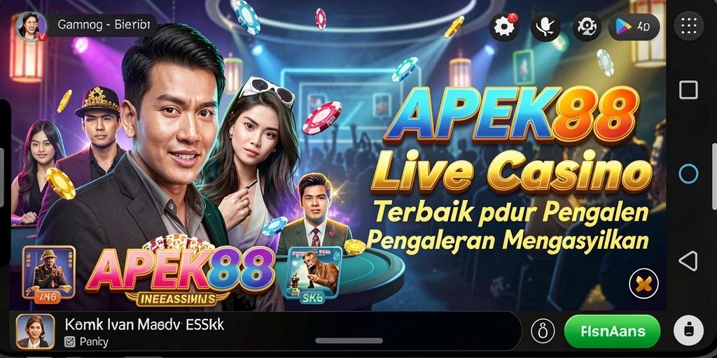 Screenshot gameplay APEK88 yang menampilkan suasana kasino langsung.