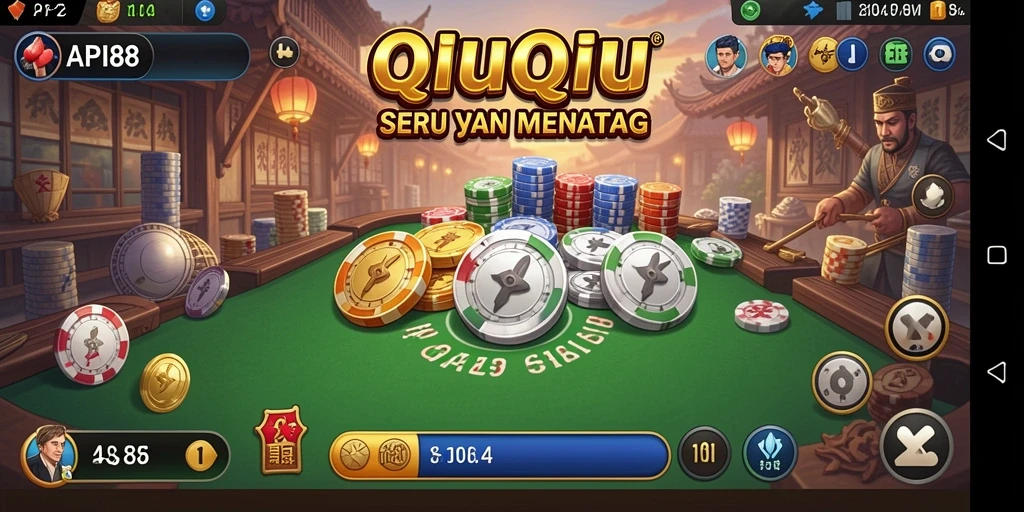 Tangkapan layar gameplay QiuQiu yang mendebarkan di API88.
