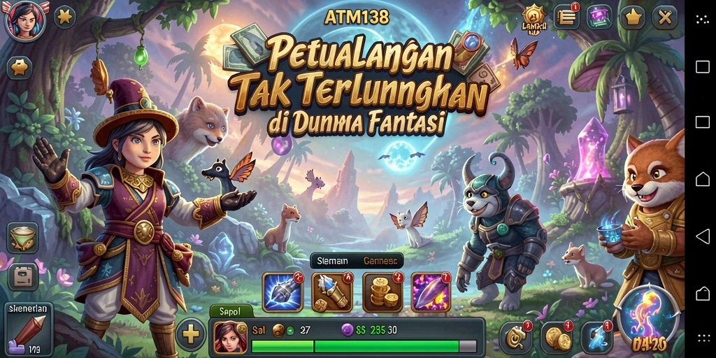Screenshot gameplay ATM138 menampilkan aksi petualangan yang menegangkan.