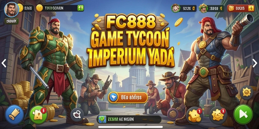 Tampilan menarik gameplay Tycoon dari FC888 dengan berbagai bisnis yang dikelola.
