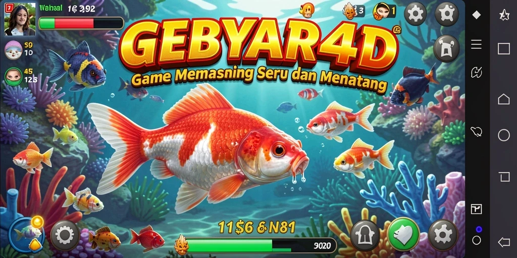 Screenshot menampilkan pengalaman memancing seru di GEBYAR4D.
