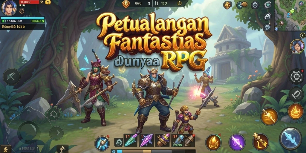 Tangkapan layar gameplay HARAPJP menunjukkan karakter beraksi dalam pertarungan seru.