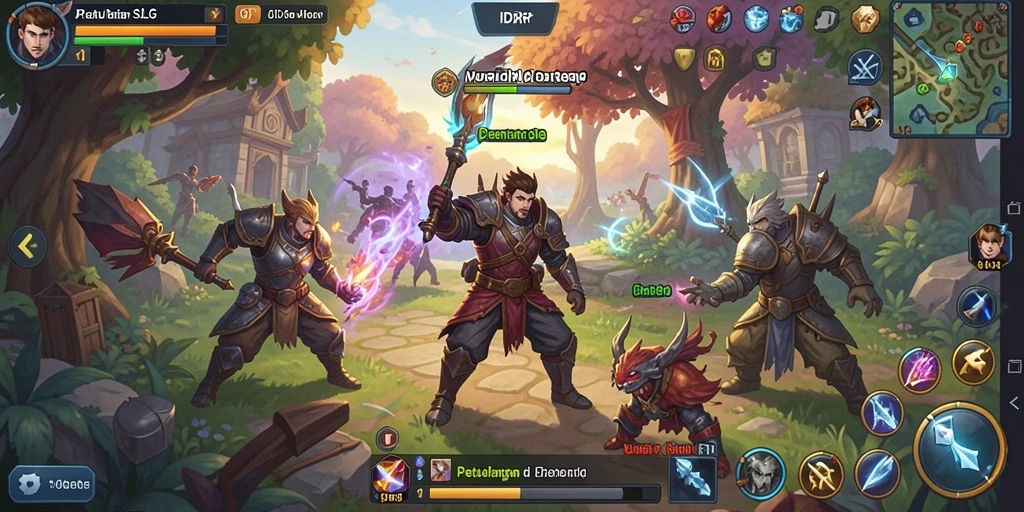 Screenshot utama IDRRP menunjukkan aksi strategis di medan perang.
