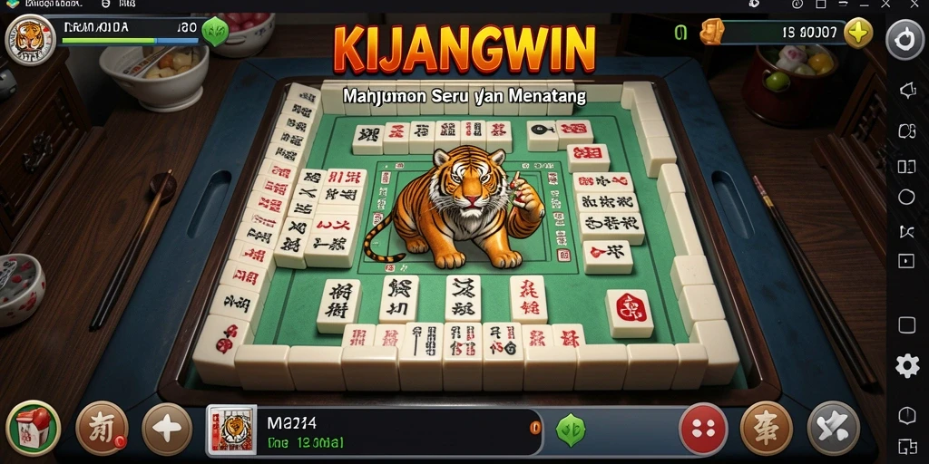 Tampilan gameplay KIJANGWIN dengan suasana Mahjong yang menarik.