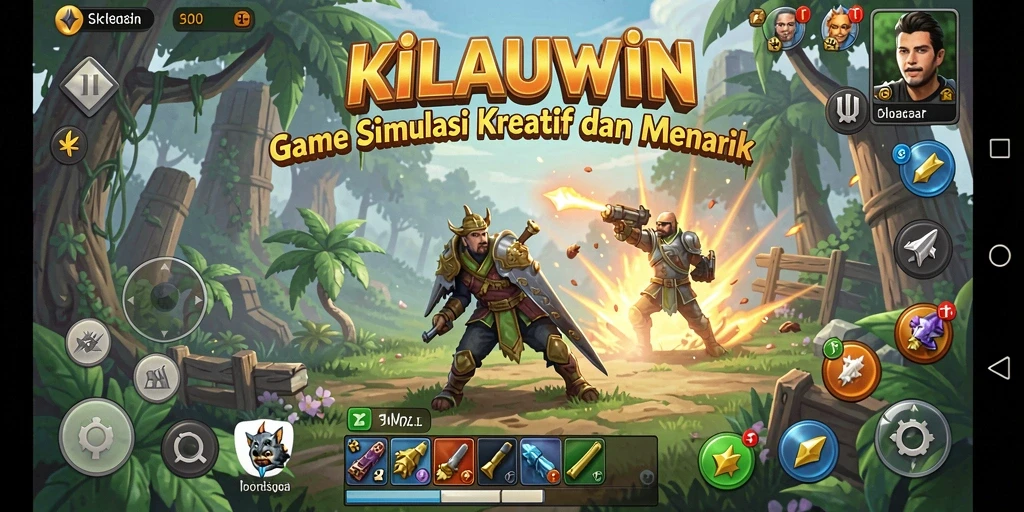Screenshot gameplay KILAUWIN menampilkan manajemen kreatif dan interaksi sosial.