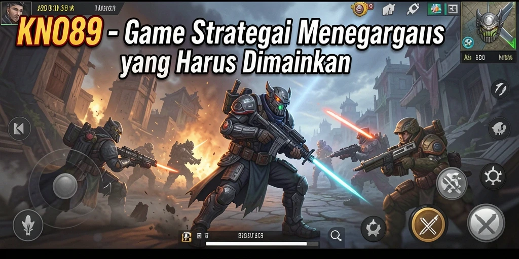 Screenshot gameplay KNO89 menampilkan pertarungan strategis yang mendebarkan.