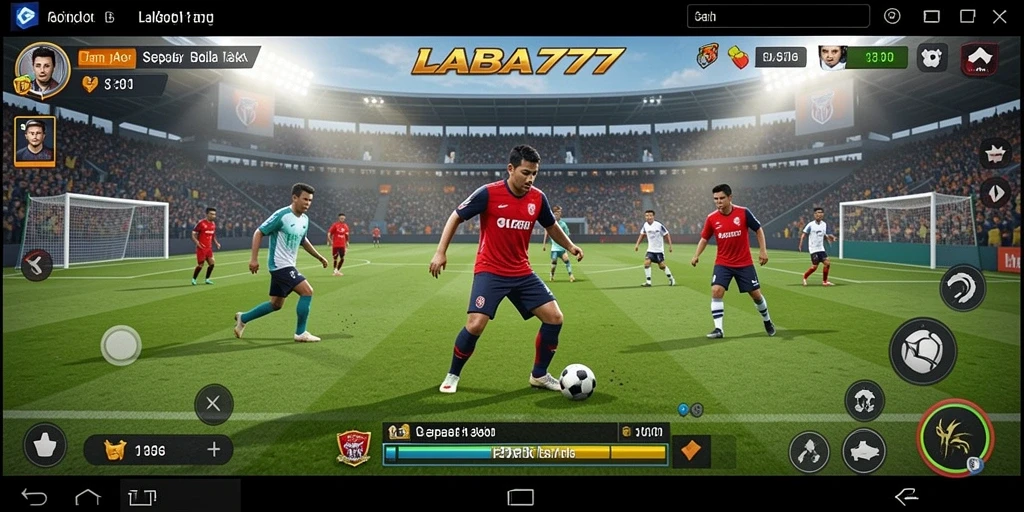 Tangkapan layar utama LABA777 menunjukkan aksi menarik dalam pertandingan sepak bola nyata.