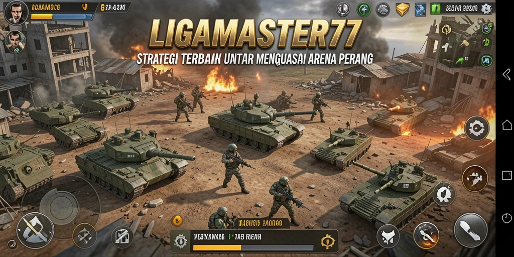 Tampilan gameplay mengesankan dari LIGAMASTER77 yang penuh strategi.