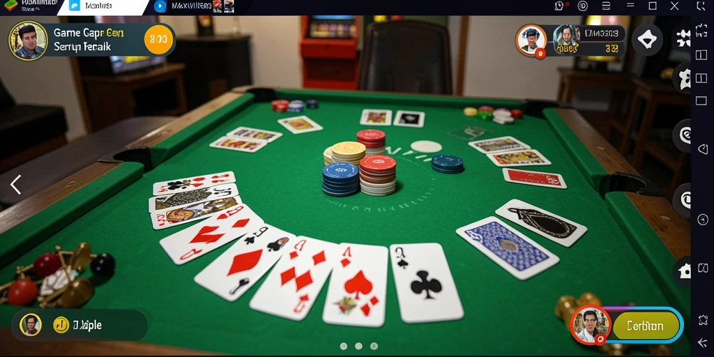Tampilan gameplay Gaple yang seru dan mengasyikkan.
