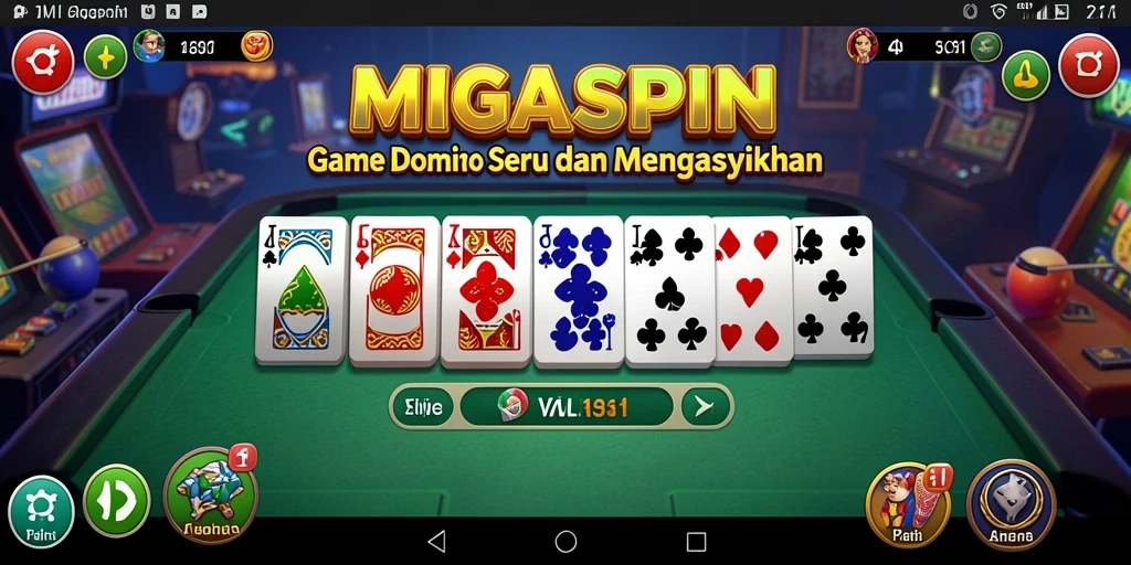 Tampilan gameplay MIGASPIN yang menarik dan seru.
