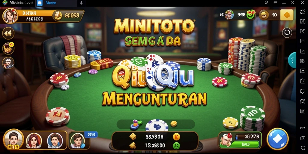 Screenshot utama MINITOTO menunjukkan momen seru saat bermain QiuQiu.