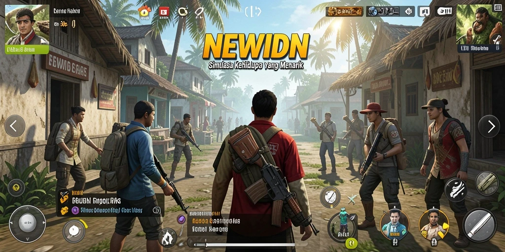 Gameplay NEWIDN menunjukkan interaksi karakter dan desain lingkungan.