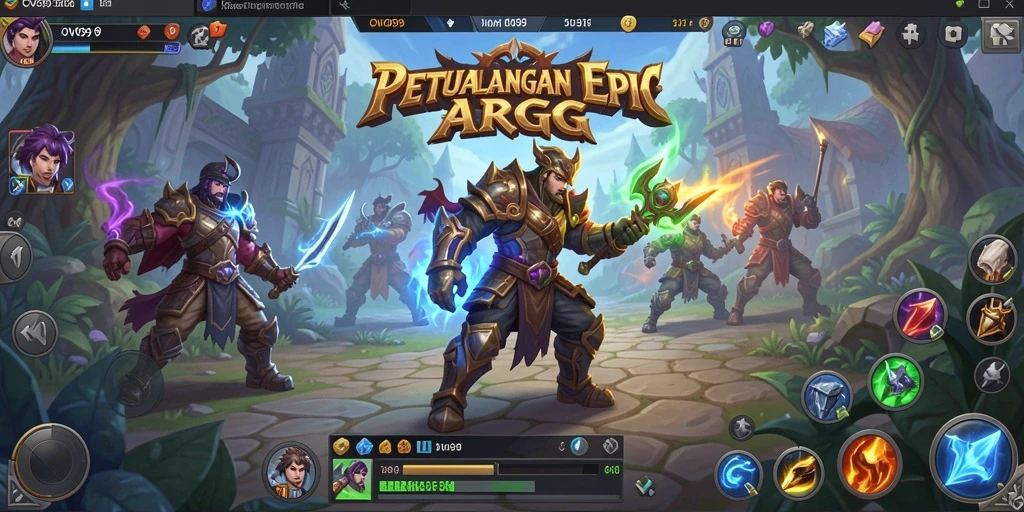 Screenshot gameplay OVO99 menampilkan aksi pertarungan yang intens.