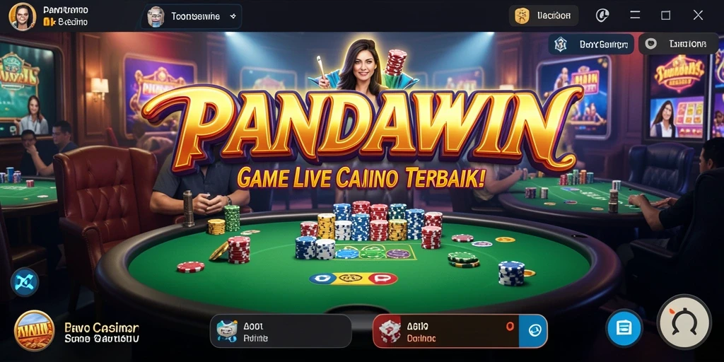 Tampilan mendebarkan gameplay Live Casino PANDAWIN yang interaktif.