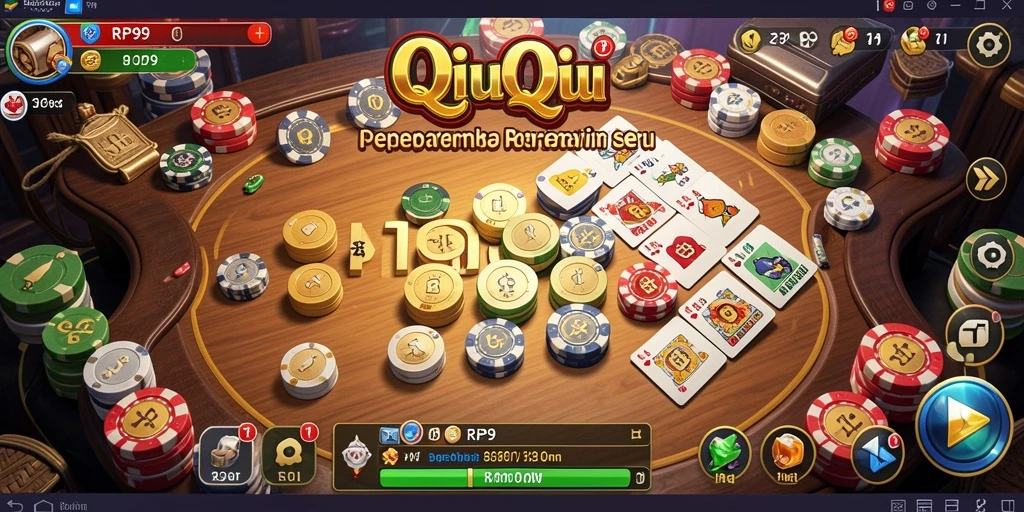 Screenshot RP99 menampilkan serunya gameplay QiuQiu.