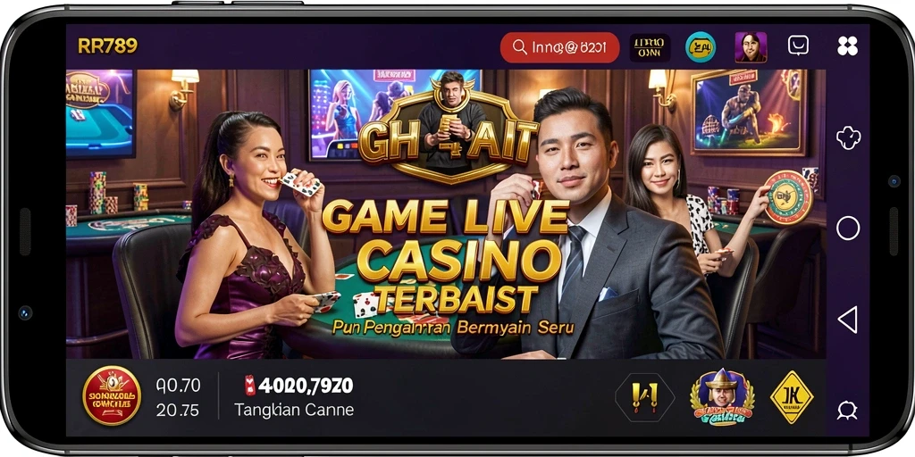 Screenshot gameplay <strong>RR789</strong> menampilkan suasana kasino yang menegangkan dan interaktif.
