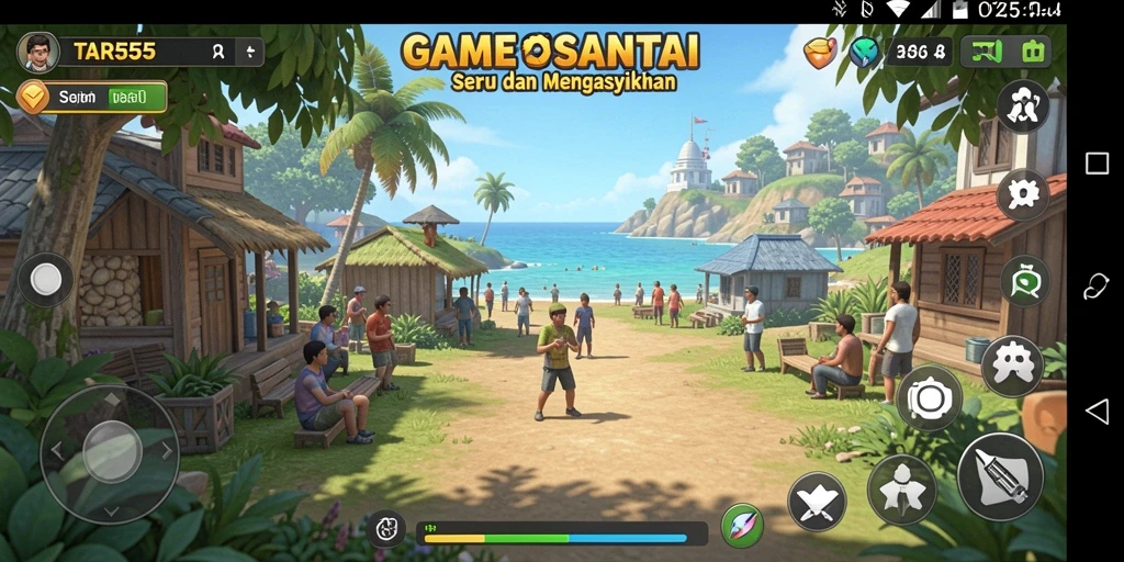 Screenshot TAR555 menampilkan gameplay yang menyenangkan dan penuh warna.
